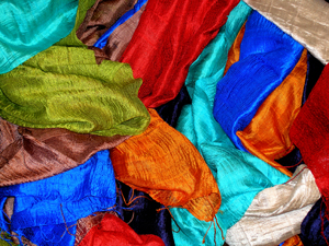 Grand foulard en soie fine du Vietnam